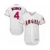 Men's Los Angeles Angels of Anaheim #4 Luis Rengifo White Home Flex Base Authentic Collection Baseball Player Stitched Jersey