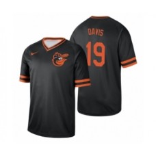 Men's Baltimore Orioles #19 Chris Davis Black Cooperstown Collection Legend Stitched Jersey