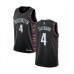 Men's Brooklyn Nets #4 Henry Ellenson Authentic Black Basketball Jersey - 2018 19 City Edition