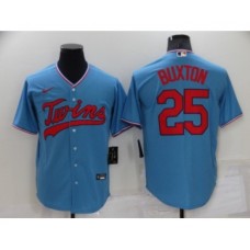 Men's Minnesota Twins #25 Byron Buxton Light Blue Pullover Throwback Cooperstown Nike Stitched Jersey