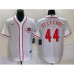 Men's Nike Cincinnati Reds #44 Elly De La Cruz White Cool Base Stitched Baseball Jersey