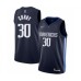 Men's Dallas Mavericks #30 Seth Curry Authentic Navy Finished Basketball Stitched Jersey - Statement Edition