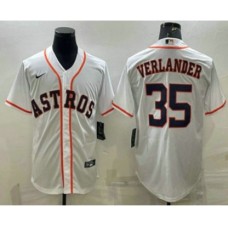 Men's Houston Astros #35 Justin Verlander White Stitched MLB Cool Base Nike Jersey