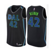 Men's Dallas Mavericks #42 Maxi Kleber Authentic Black Basketball Stitched Jersey - City Edition