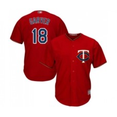 Men's Minnesota Twins #18 Mitch Garver Replica Scarlet Alternate Cool Base Baseball Jersey