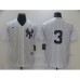 Men's Nike New York Yankees #3 Babe Ruth White Road Flex Base Authentic Collection Stitched Jersey