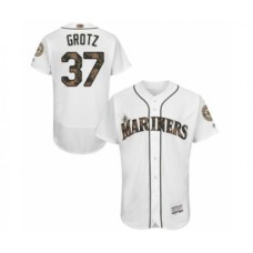 Men's Seattle Mariners #37 Zac Grotz Authentic White 2016 Memorial Day Fashion Flex Base Baseball Player Stitched Jersey