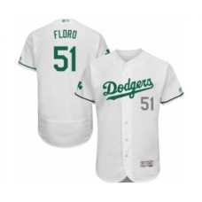 Men's Los Angeles Dodgers #51 Dylan Floro White Celtic Flexbase Authentic Collection Baseball Player Stitched Jersey