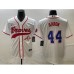 Men's Atlanta Braves #44 Hank Aaron White Cool Base Stitched Baseball Jersey1