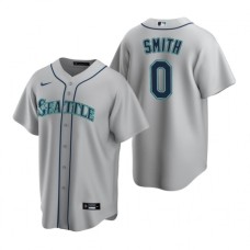 Men's Nike Seattle Mariners #0 Mallex Smith Gray Road Stitched Baseball Jersey