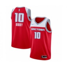 Men's Sacramento Kings #10 Mike Bibby Swingman Red Basketball Stitched Jersey - 2019 20 City Edition