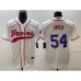 Men's Atlanta Braves #54 Max Fried White Cool Base Stitched Baseball Jersey1