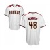 Men's Arizona Diamondbacks #48 Abraham Almonte Replica White Home Cool Base Baseball Jersey