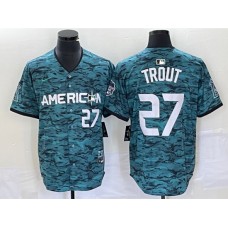 Men's American League #27 Mike Trout Nike Teal 2023 MLB All-Star Game Limited Player Stitched Jersey