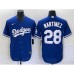 Men's Los Angeles Dodgers #28 JD Martinez Blue Stitched Cool Base Nike Jersey