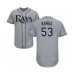 Men's Tampa Bay Rays #53 Anthony Banda Grey Road Flex Base Authentic Collection Baseball Player Stitched Jersey