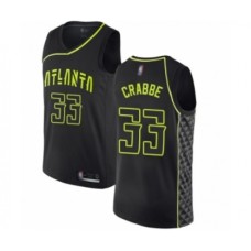 Men's Atlanta Hawks #33 Allen Crabbe Authentic Black Basketball Stitched Jersey - City Edition