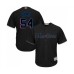 Men's Miami Marlins #54 Sergio Romo Replica Black Alternate 2 Cool Base Baseball Jersey