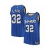 Men's Orlando Magic #32 Shaquille O'Neal Authentic Blue Hardwood Classics Basketball Stitched Jersey