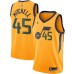 Men's Utah Jazz #45 Donovan Mitchell Jordan Brand Gold 2020-21 Swingman Stitched Jersey