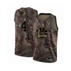 Men's Golden State Warriors #4 Omari Spellman Swingman Camo Realtree Collection Basketball Jersey