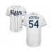 Men's Tampa Bay Rays #54 Guillermo Heredia Home White Home Flex Base Authentic Collection Baseball Jersey