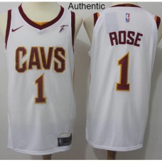 Men's Nike Cleveland Cavaliers #1 Derrick Rose White NBA Authentic Association Edition Jersey