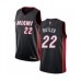 Men's Miami Heat #22 Jimmy Butler Authentic Black Fashion Hardwood Classics Basketball Jersey