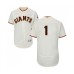 Men's San Francisco Giants #1 Kevin Pillar Cream Home Flex Base Authentic Collection Baseball Jersey