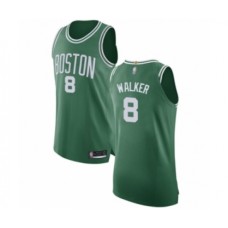 Men's Boston Celtics #8 Kemba Walker Authentic Green(White No.) Road Basketball Jersey - Icon Edition