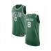 Men's Boston Celtics #8 Kemba Walker Authentic Green(White No.) Road Basketball Jersey - Icon Edition