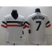 Men's Nike Chicago White Sox #7 Tim Anderson White Throwback Stitched Jersey