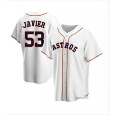 Men's Houston Astros #53 Cristian Javier Authentic White Alternate Stitched Jersey