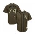 Men's Chicago White Sox #74 Eloy Jimenez Authentic Green Salute to Service Baseball Jersey