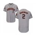 Men's Houston Astros #2 Alex Bregman Grey Road Flex Base Authentic Collection 2019 World Series Bound Baseball Stitched Jersey