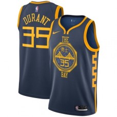 Men's Nike Golden State Warriors #35 Kevin Durant Swingman Navy Blue NBA Jersey - City Edition