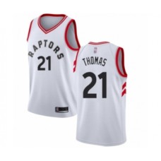 Men's Toronto Raptors #21 Matt Thomas Authentic White Basketball Stitched Jersey - Association Edition