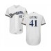 Men's Milwaukee Brewers #41 Junior Guerra White Alternate Flex Base Authentic Collection Baseball Player Stitched Jersey