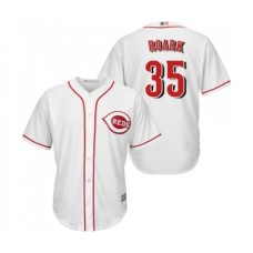 Men's Cincinnati Reds #35 Tanner Roark Replica White Home Cool Base Baseball Jersey