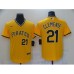 Men's Nike Pittsburgh Pirates #21 Roberto Clemente Gold Showtime Authentic Stitched Jersey