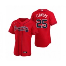 Men's Atlanta Braves #25 Tyler Flowers Nike Red Authentic 2020 Alternate Stitched Jersey