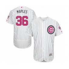 Men's Chicago Cubs #36 Dillon Maples Authentic White 2016 Mother's Day Fashion Flex Base Baseball Player Stitched Jersey