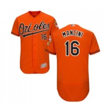 Men's Baltimore Orioles #16 Trey Mancini Orange Alternate Flex Base Authentic Collection Baseball Jersey