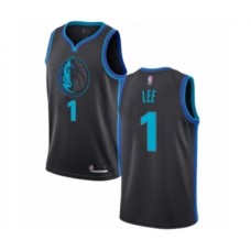 Men's Dallas Mavericks #1 Courtney Lee Authentic Charcoal Basketball Jersey - City Edition