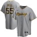 Men's Pittsburgh Pirates #55 Josh Bell Nike Gray 2020-21 Home Replica Player Stitched Jersey