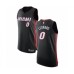 Men's Miami Heat #0 Meyers Leonard Authentic Black Basketball Stitched Jersey - Icon Edition