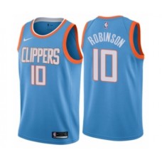 Men's Nike Los Angeles Clippers #10 Jerome Robinson Swingman Blue NBA Jersey - City Edition