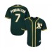 Men's Oakland Athletics #7 Cliff Pennington Replica Green Alternate 1 Cool Base Baseball Jersey