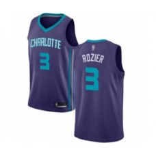 Men's Jordan Charlotte Hornets #3 Terry Rozier Authentic Purple Basketball Jersey Statement Edition