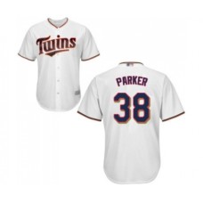 Men's Minnesota Twins #38 Blake Parker Replica White Home Cool Base Baseball Jersey